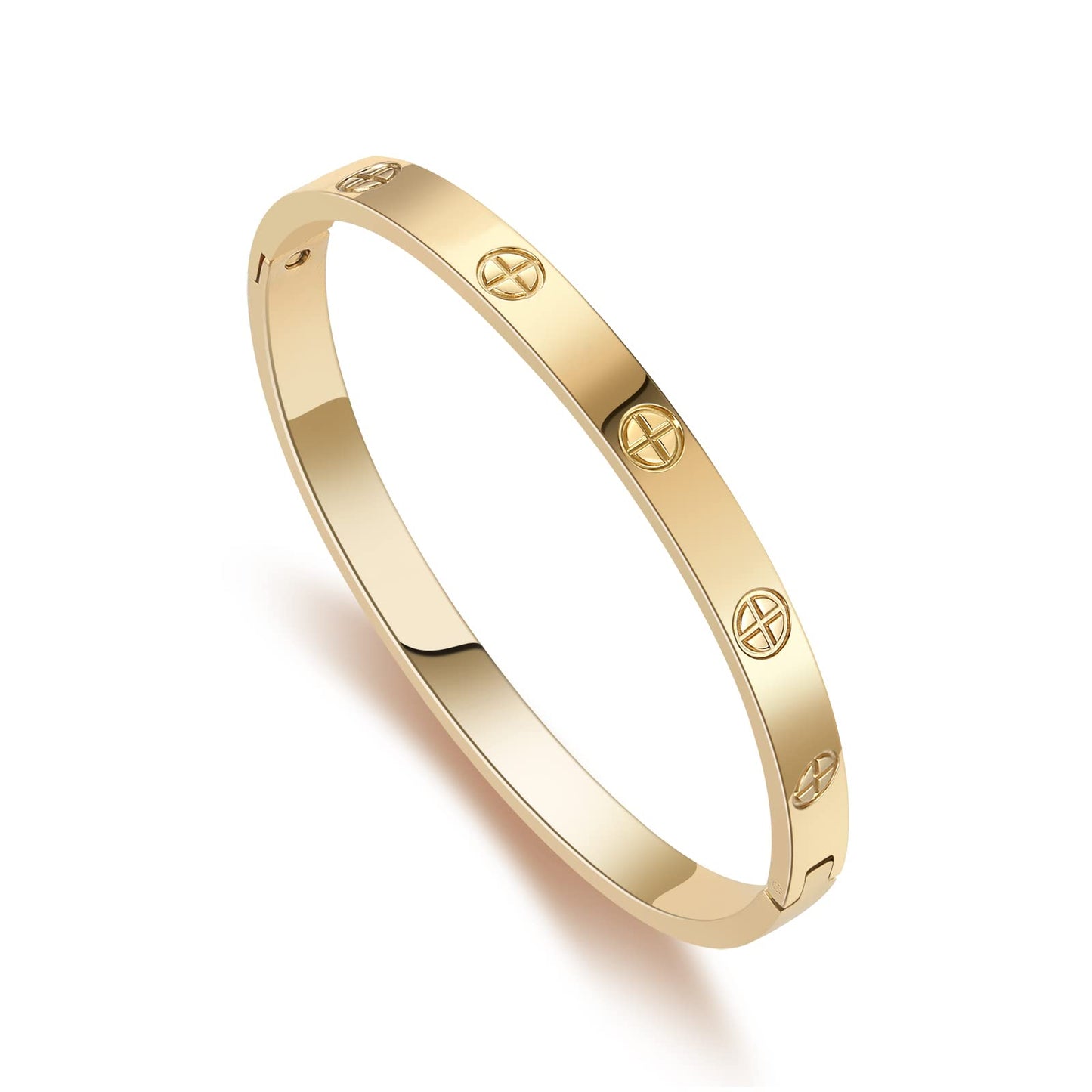 Gold Bracelets for Women Friendship Love Bangle Bracelets Cubic Zirconia Stainless Steel Bracelet Jewelry Birthday Gifts for Women Stocking Stuffers SZ-008