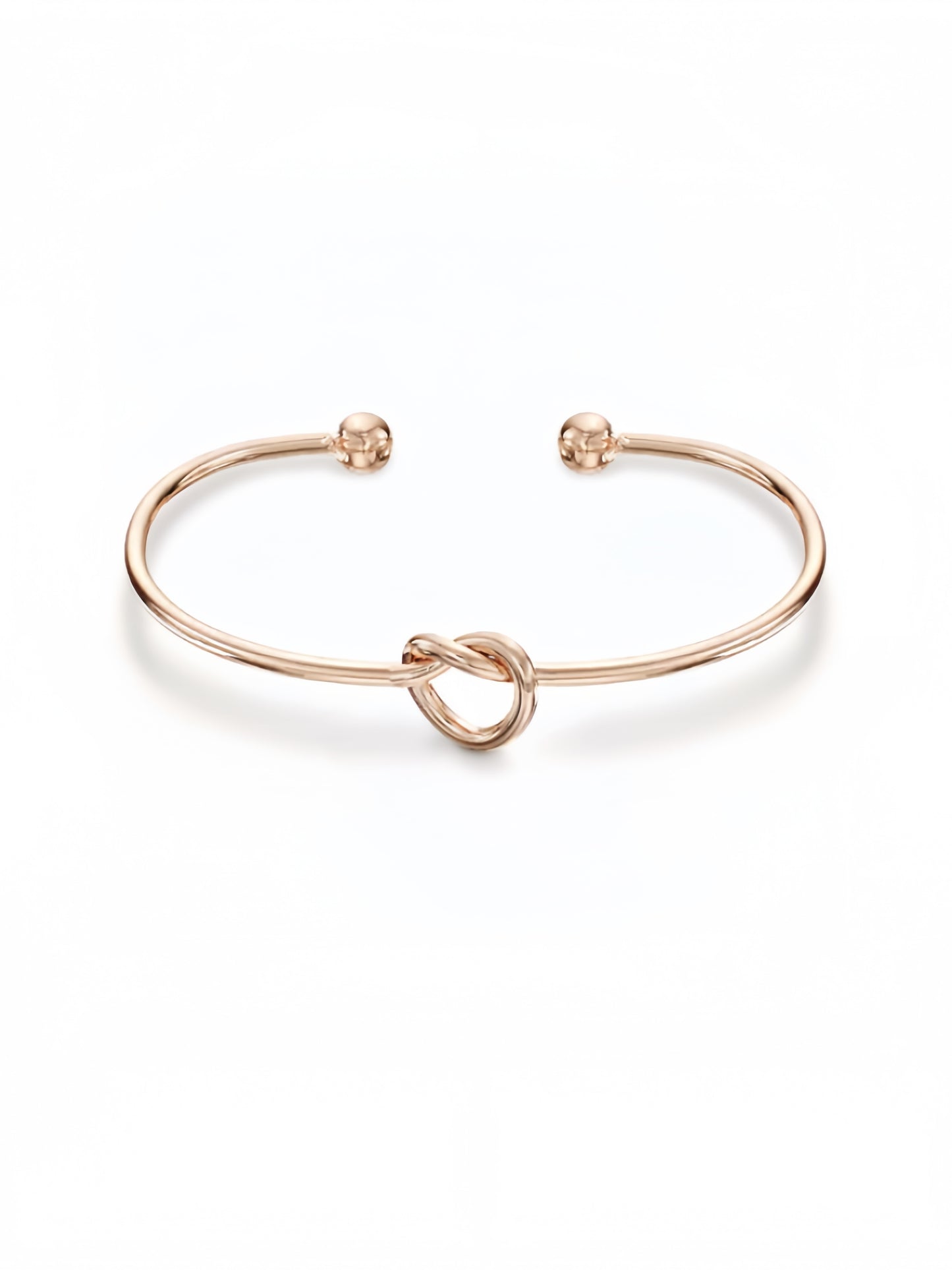 14K Gold Plated Forever Love Knot Infinity Bangle Bracelets for Women | Adjustable Gold Bangle Bracelet for Women SL-024
