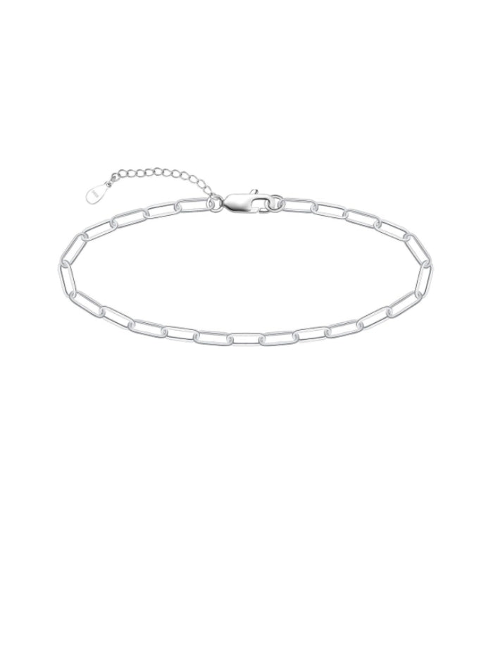 925 Sterling Silver Ankle Bracelet Multilayer Anklets for Women Satellite, Star, Cross, Circle, Butterfly, Teardrop, Oval Disk Layered Anklet Beach Jewelry JL-030