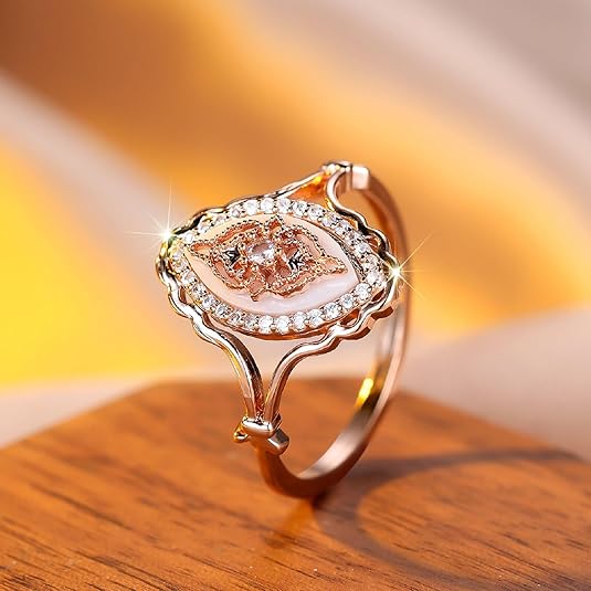 Simple Wave Lace Ring Women's Personalized Vintage Court Style Ring, Gold Rings for Women,Promise Rings for Her JZ-035