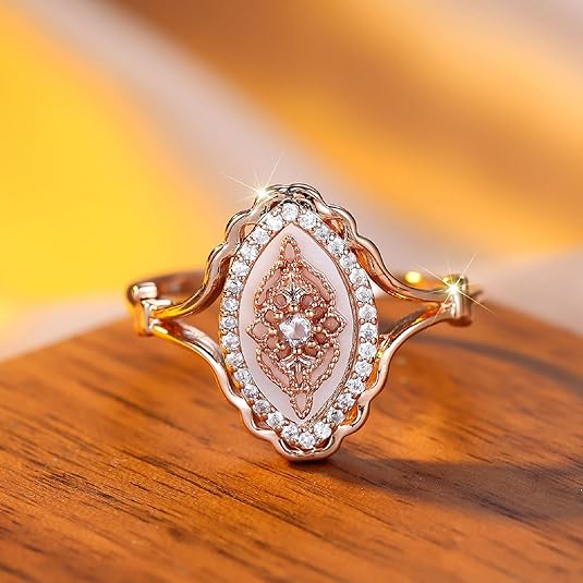 Simple Wave Lace Ring Women's Personalized Vintage Court Style Ring, Gold Rings for Women,Promise Rings for Her JZ-035