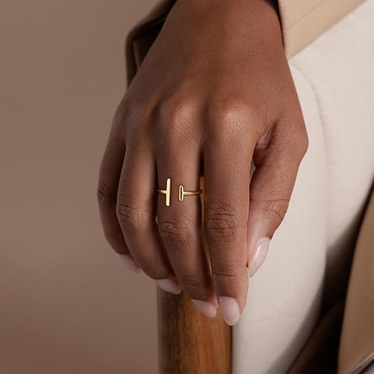 14K Gold Plated Dainty CZ Dainty Diamond Stackable Ring Eternity Bands Minimalist Jewelry Gift JZ-010