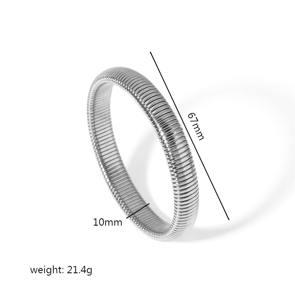Ribbed open cuff bracelets with silver and gold finishes SL-052