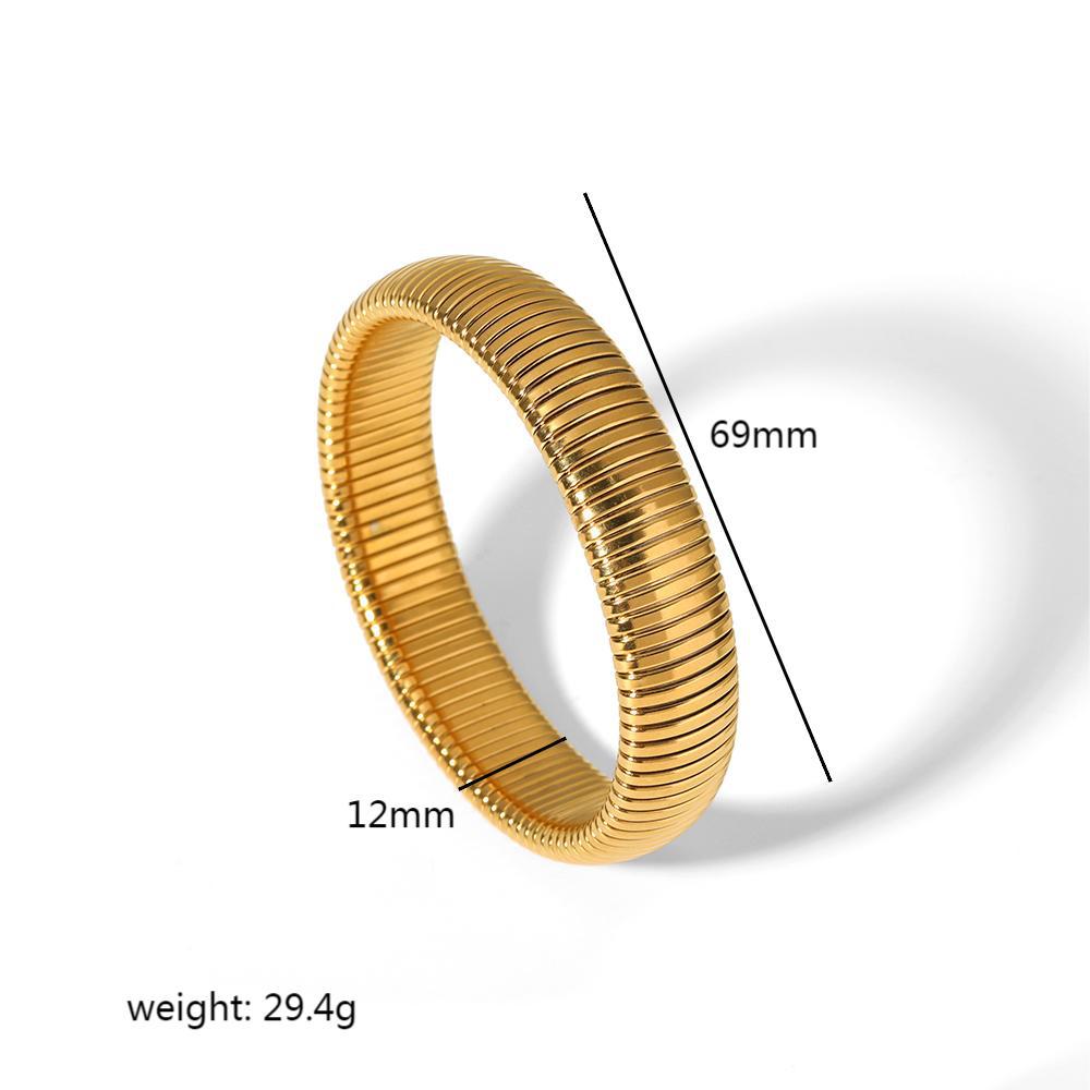 Ribbed open cuff bracelets with silver and gold finishes SL-052