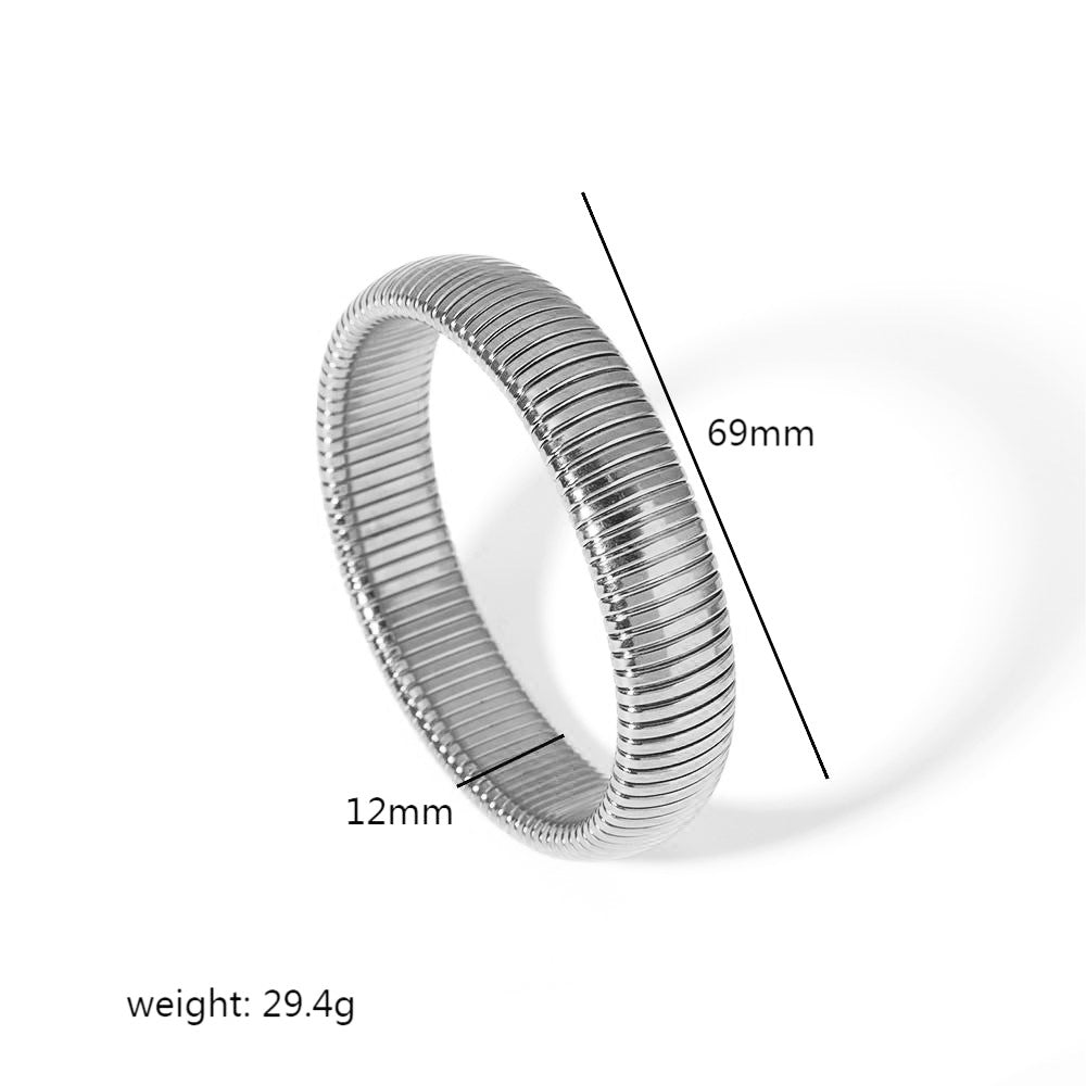 Ribbed open cuff bracelets with silver and gold finishes SL-052
