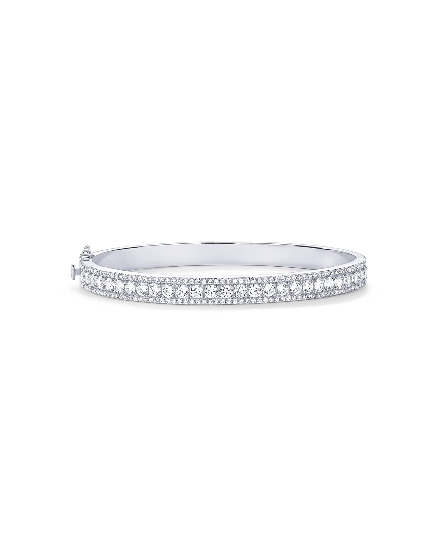 14K Gold Plated Cubic Zirconia Bangle Tennis Bracelets for Women | Classic Love Cuff Bangle Bracelets SL-021