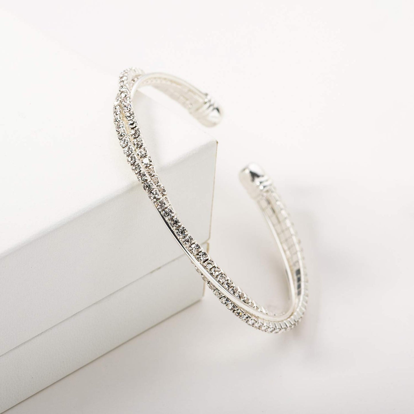 Valentine Day Gift Rhinestone Cuff Bracelet Bangle Sparkly Cute Bridesmaid Wedding jewelry gifts SH-032