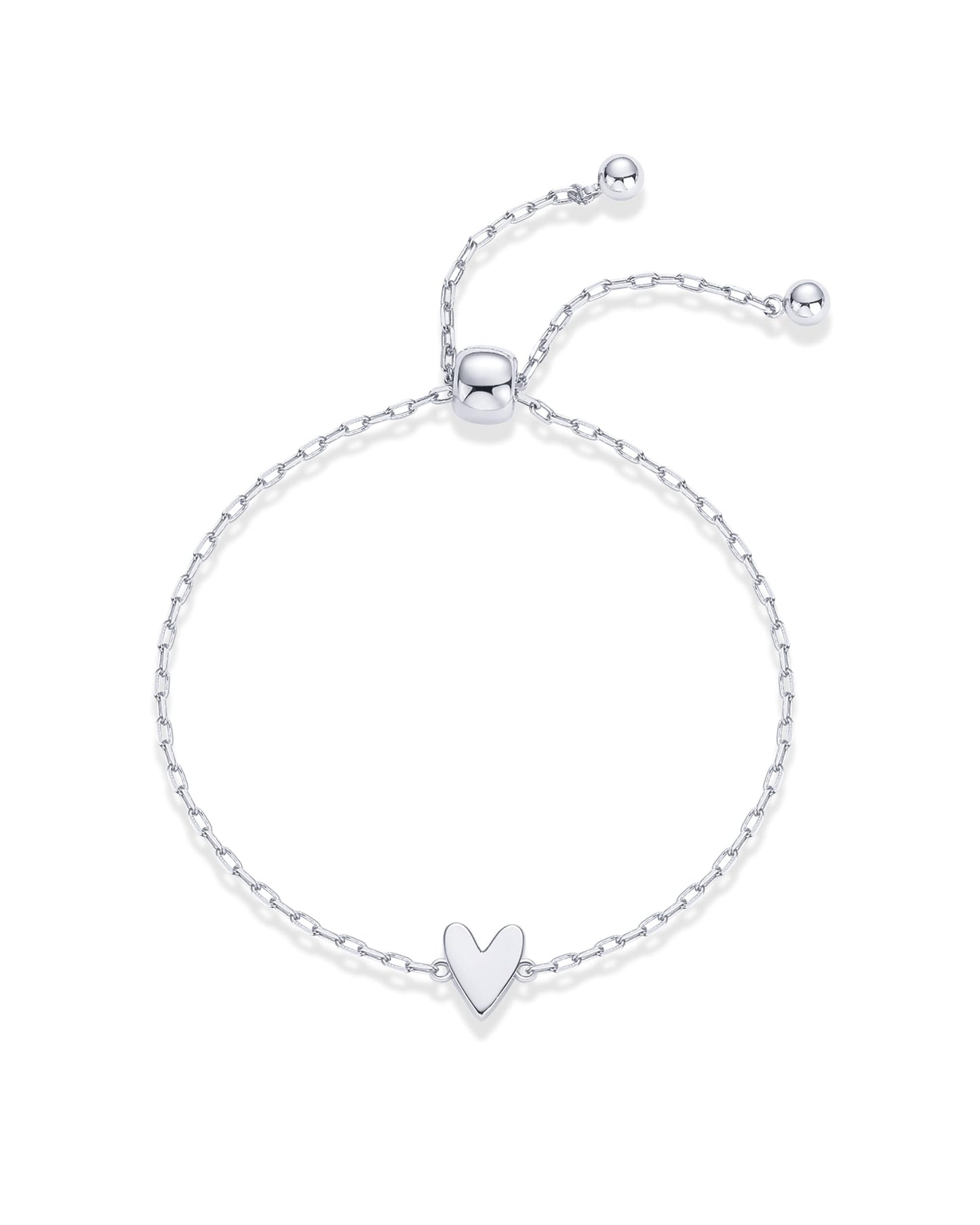 14K Gold Plated Matching Heart Charms Solitaire Bracelet Set for Women | Adjustable Love Friendship Two Bracelet Pack SL-017