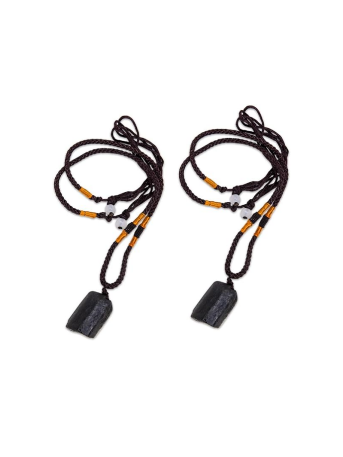 Natural Black Tourmaline Raw Stone Necklace Irregularity Pendant Safeguard Reiki Energy Purification Negative Energy Healing Crystal Chakra Balance Spiritual Gift XL-040