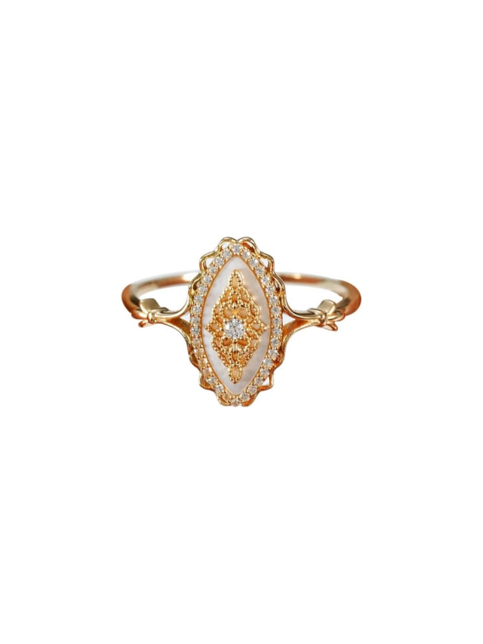 Simple Wave Lace Ring Women's Personalized Vintage Court Style Ring, Gold Rings for Women，Promise Rings for Her JZ-035