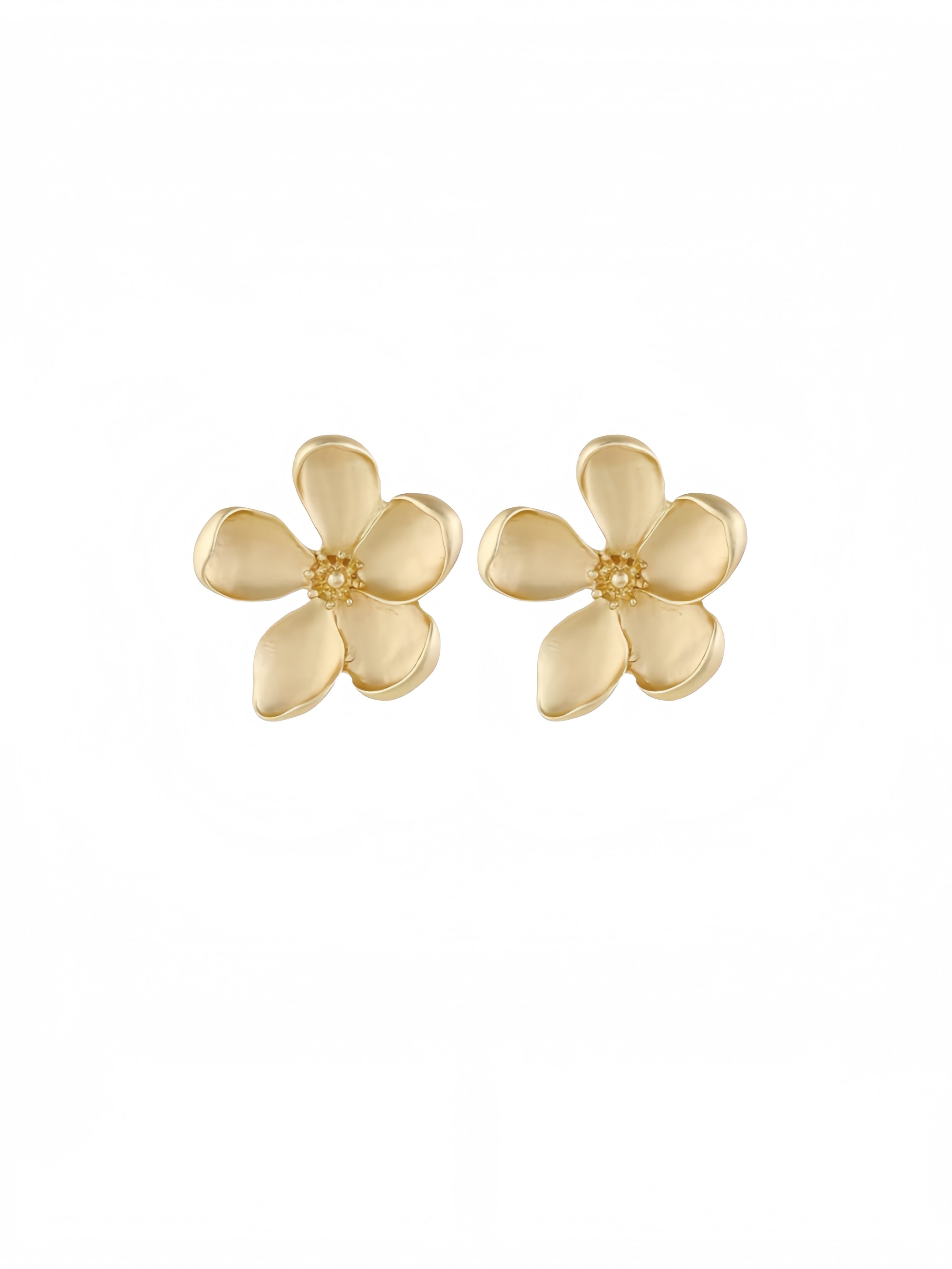 Irregular Petal Earring For Women Stainless Steel Unique Statement Flower Dangle Earrings Trendy Jewelry Gift EH-046