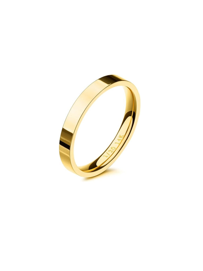 3mm 14K Gold Filled Rings for Women Girls Dainty Gold Stacking Stackable Band Thin Gold Thumb Pinky Finger Ring Non Tarnish Comfort Fit Size 5 to 10 JZ-019