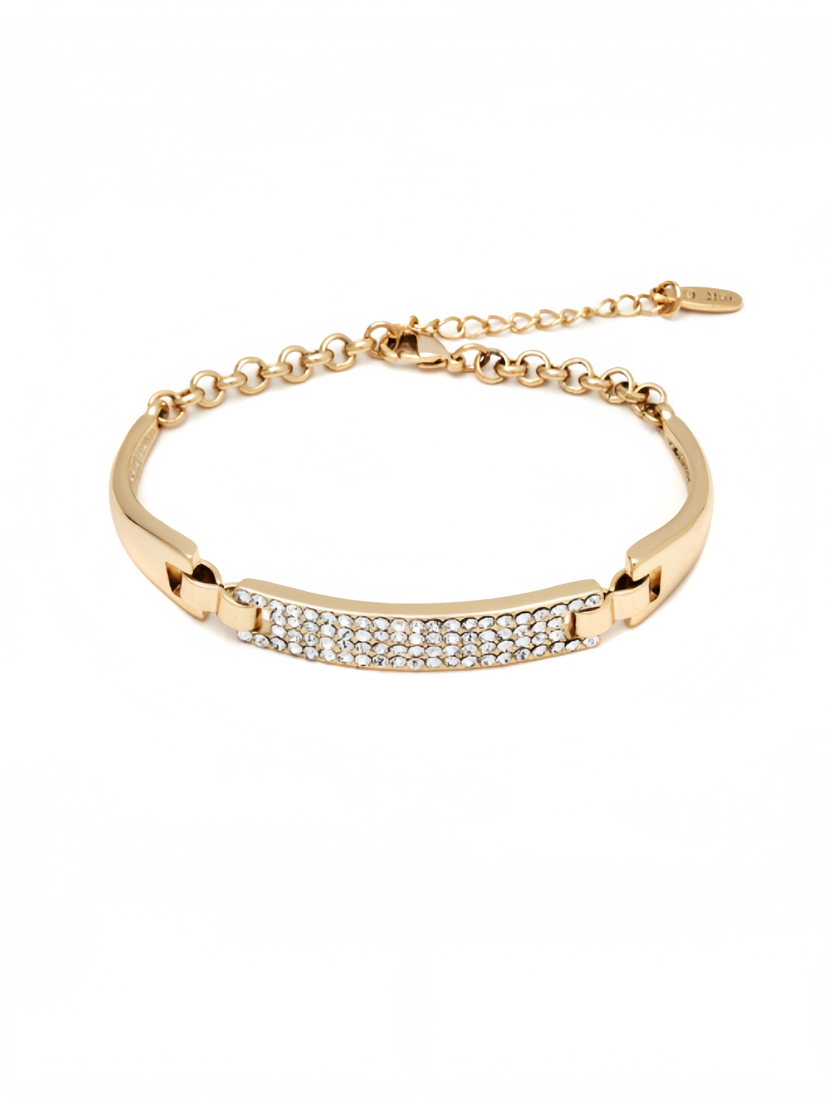 18K Gold Plated Crystal ID Bracelet18K Gold Plated Crystal ID Bracelet SL-036