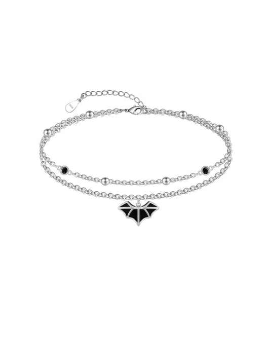 Dainty Anklets S925 Sterling Silver Summer Layered Anklet Bracelet Adjustable Multilayer Beach Anklet Bracelet Foot Jewelry for Women 10-11 Inches JL-020