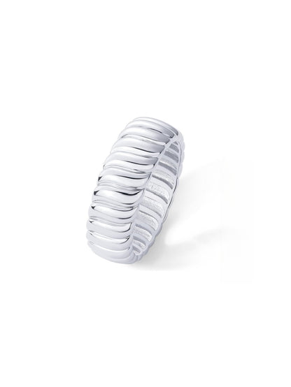 14K Gold Plated Chunky Statement Ring | Chunky Stackable Wide Band for Women JZ-050