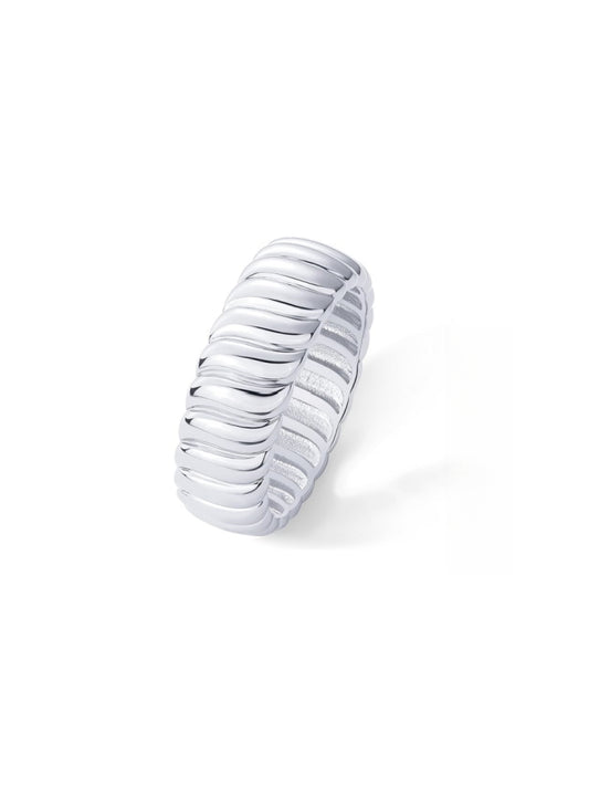 14K Gold Plated Chunky Statement Ring | Chunky Stackable Wide Band for Women JZ-050