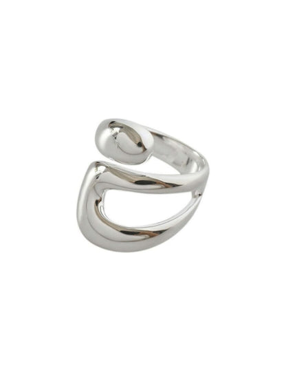 Adjustable Sterling Silver Rings 925 Double Lines Shape Personality Ring Fine Jewelry for Women Party Accessories JZ-046