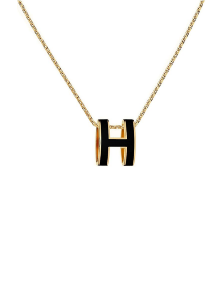 925 Sterling Silver chain Classic Letter Design 18K Gold Plated Womens Necklace Colorful Color Optional Women's Pendant XL-051