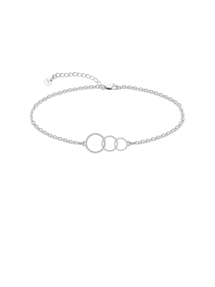 925 Sterling Silver Ankle Bracelet Multilayer Anklets for Women Satellite, Star, Cross, Circle, Butterfly, Teardrop, Oval Disk Layered Anklet Beach Jewelry JL-025