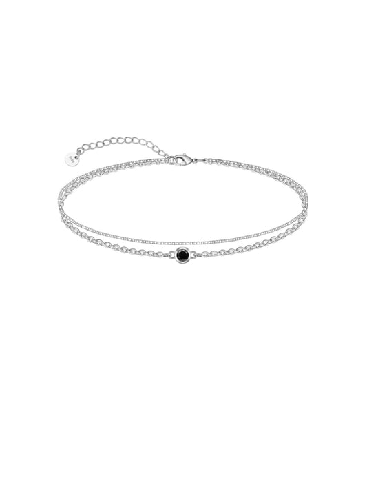 925 Sterling Silver Ankle Bracelet Multilayer Anklets for Women Satellite, Star, Cross, Circle, Butterfly, Teardrop, Oval Disk Layered Anklet Beach Jewelry JL-027