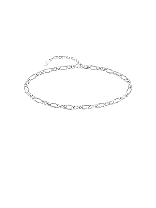 925 Sterling Silver Ankle Bracelet Multilayer Anklets for Women Satellite, Star, Cross, Circle, Butterfly, Teardrop, Oval Disk Layered Anklet Beach Jewelry JL-028