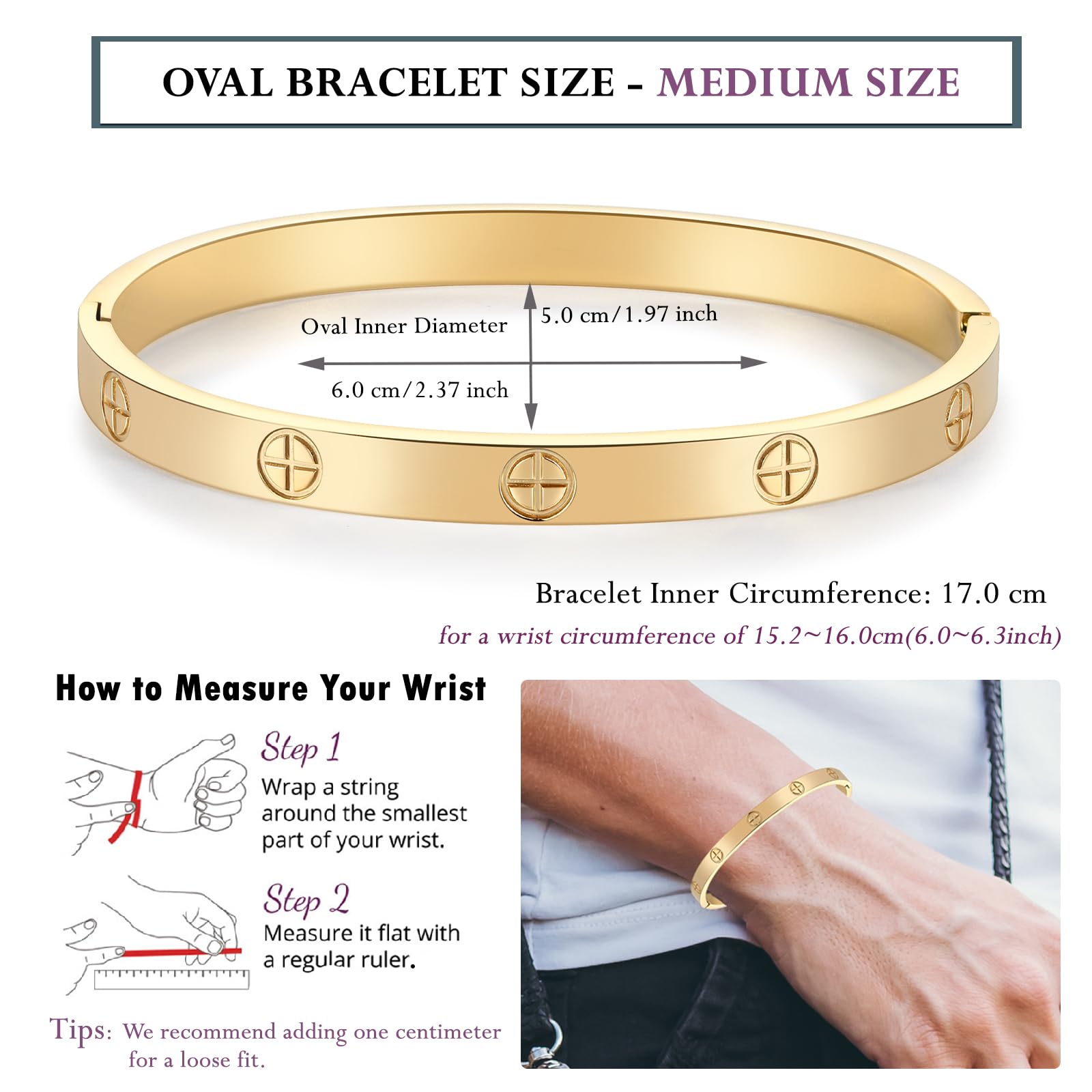 Gold Bracelets for Women Friendship Love Bangle Bracelets Cubic Zirconia Stainless Steel Bracelet Jewelry Birthday Gifts for Women Stocking Stuffers SZ-008