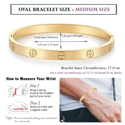 Gold Bracelets for Women Friendship Love Bangle Bracelets Cubic Zirconia Stainless Steel Bracelet Jewelry Birthday Gifts for Women Stocking Stuffers SZ-008