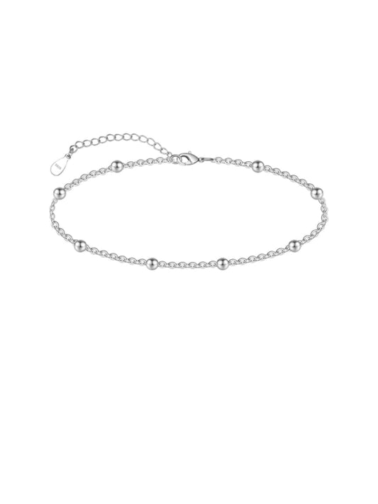 925 Sterling Silver Ankle Bracelet Multilayer Anklets for Women Satellite, Star, Cross, Circle, Butterfly, Teardrop, Oval Disk Layered Anklet Beach Jewelry JL-031
