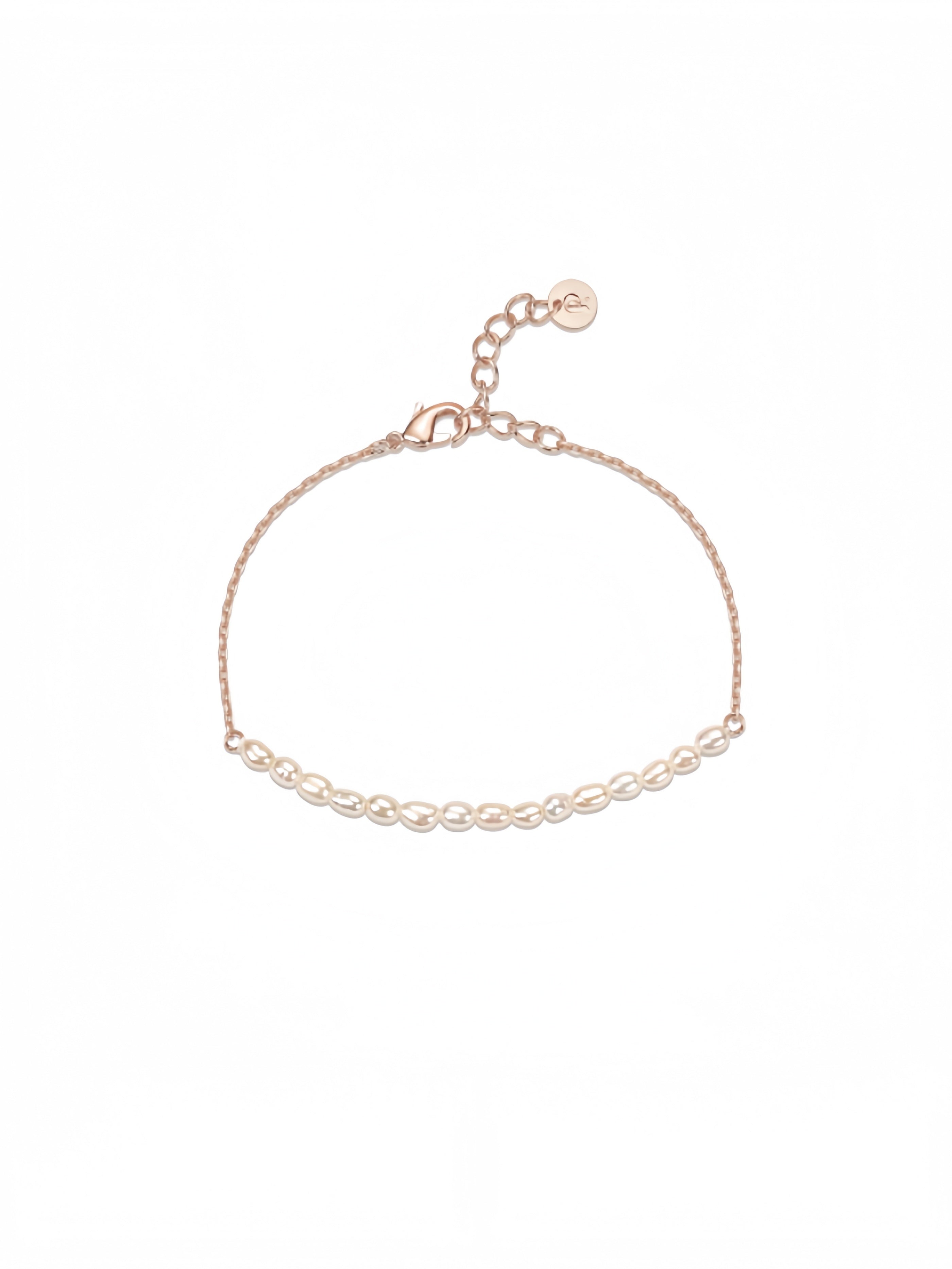 18K Gold Plated Beaded Freshwater Cultured Pearl Bracelet for Women | Dainty Bracelet with Pearl Beads SL-020