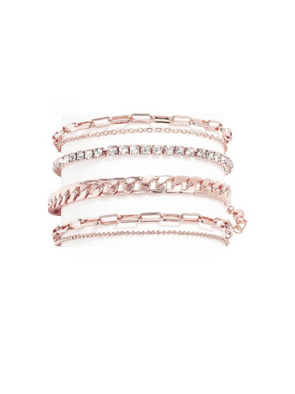 4-6PCS Ankle Bracelets Set for Women Gold Boho Beach Anklet Chain Adjustable Foot Jewelry for Women Extremely Simple Style JL-042