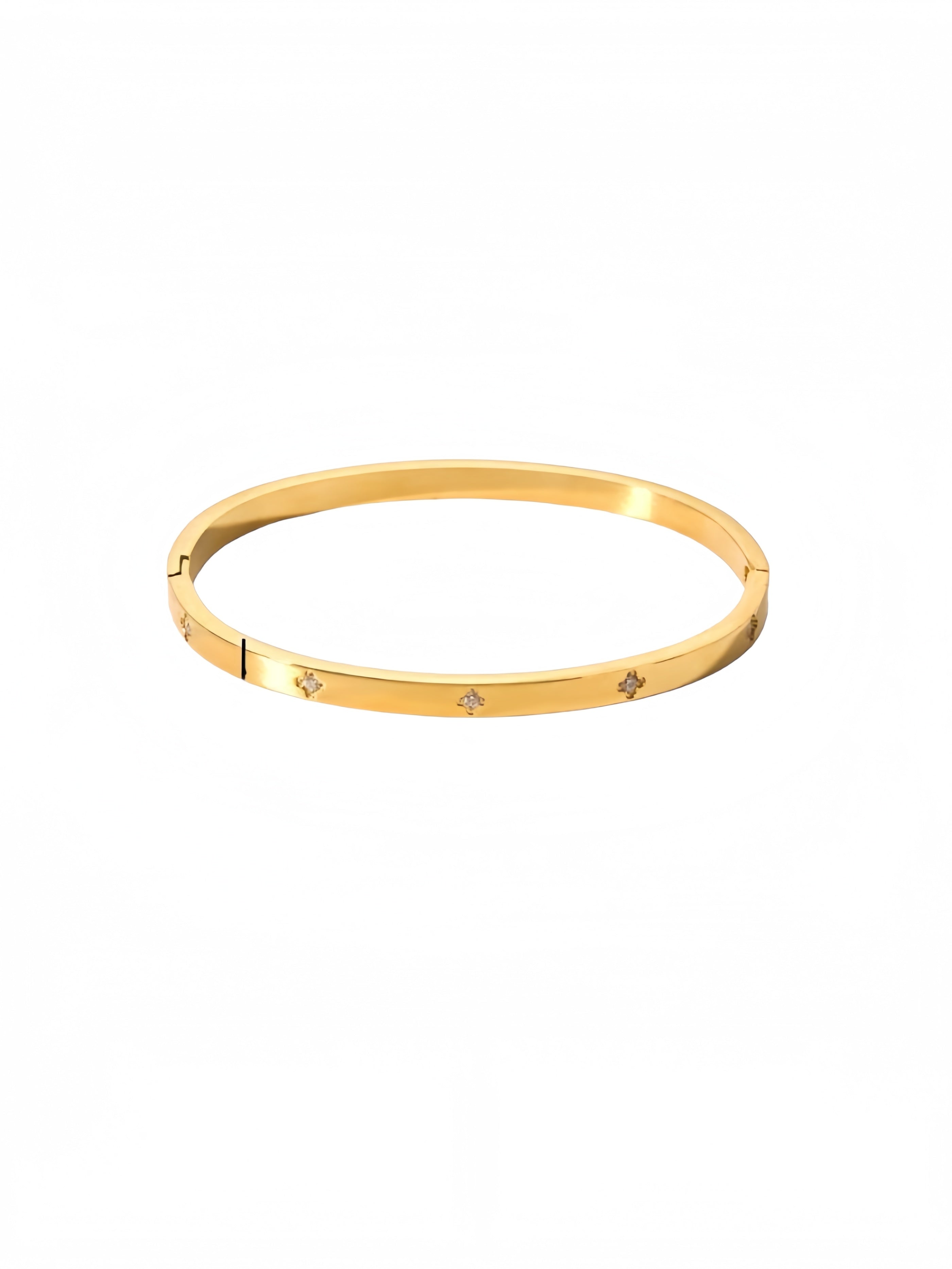 Stainless steel bracelet, electroplated, fashion OL style, geometric circular element, 2025spring new, cross - border export, suitable for daily commute SL-054