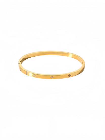 Stainless steel bracelet, electroplated, fashion OL style, geometric circular element, 2025spring new, cross - border export, suitable for daily commute SL-054