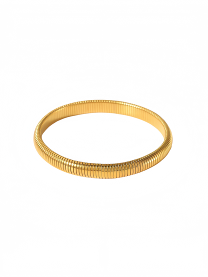 Ribbed open cuff bracelets with silver and gold finishes SL-052