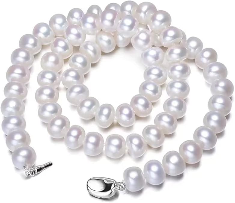 Freshwater Cultured Pearl Necklace Set Includes Stunning Bracelet and Stud Earrings Jewelry Set for Women XL-18