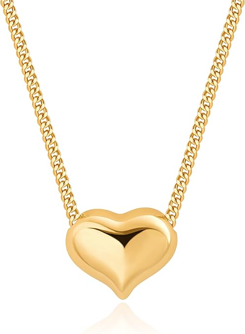 18K Gold Paperclip Chain Choker Satellite Chain Biwa Pearl Pendant Necklace Dainty Jewelry for Women XL-20