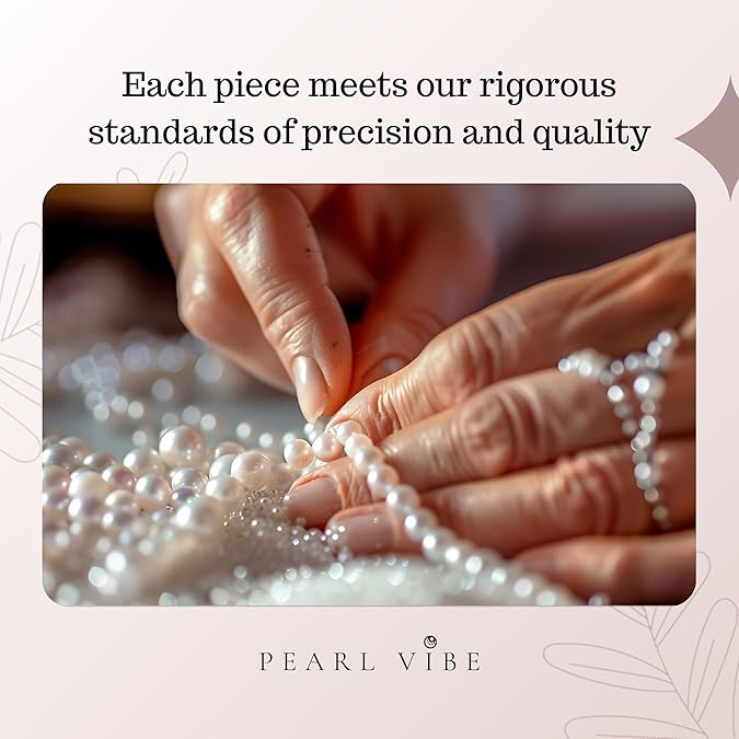 AAA+ Quality White Freshwater Pearls Necklace for Women | 6.5-7mm Round White Pearls with 925 Sterling Silver  XL-23