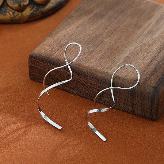 14K Gold/Silver Hoop/Dangle Earrings Dainty Hypoallergenic Jewelry, Trendy Lightweight Accessories for Women Valentines Mother's Day Birthday Thanksgiving Day Gifts EH-004