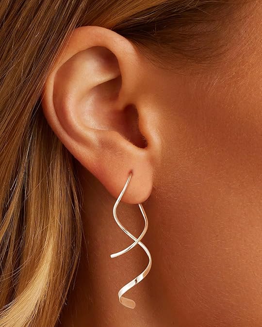 14K Gold/Silver Hoop/Dangle Earrings Dainty Hypoallergenic Jewelry, Trendy Lightweight Accessories for Women Valentines Mother's Day Birthday Thanksgiving Day Gifts EH-004