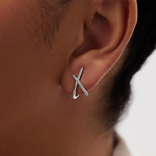 Gold Earrings for Women Trendy,14K Gold Stud Earrings Dainty Earrings Simple Minimalist Cubic Zirconia Diamond Gold Earrings Hypoallergenic Earring for Women Gifts EH-006