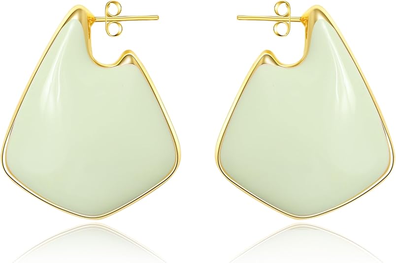 Trendy Gold Plated Knot Earrings for Women Chunky Statement Drop Dangle Earrings Lightweight Hypoallergenic Fashion Accessories Gold Jewelry Gifts for Womens EH-009