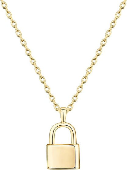 14K Gold Plated Dainty Cubic Zirconia Pendant Necklace for Women | Dot, Elephant, Butterfly, Pineapple, Lock, Knot, Palm Tree, Bow, Smiley Pendant | Layering Chain Necklaces XL-031