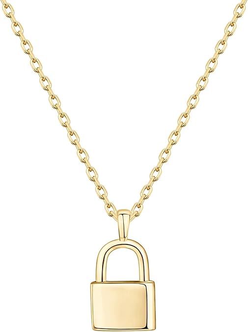 14K Gold Plated Dainty Cubic Zirconia Pendant Necklace for Women | Dot, Elephant, Butterfly, Pineapple, Lock, Knot, Palm Tree, Bow, Smiley Pendant | Layering Chain Necklaces XL-031