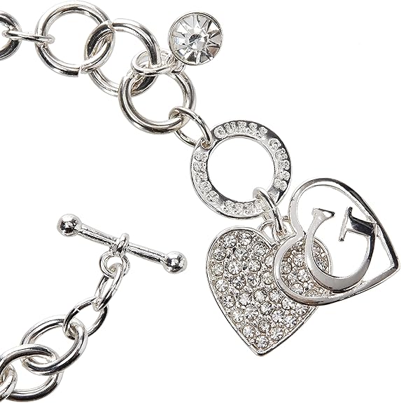 Toggle Chain Bracelet with Logo Heart Link Charm Bracelet SL-028