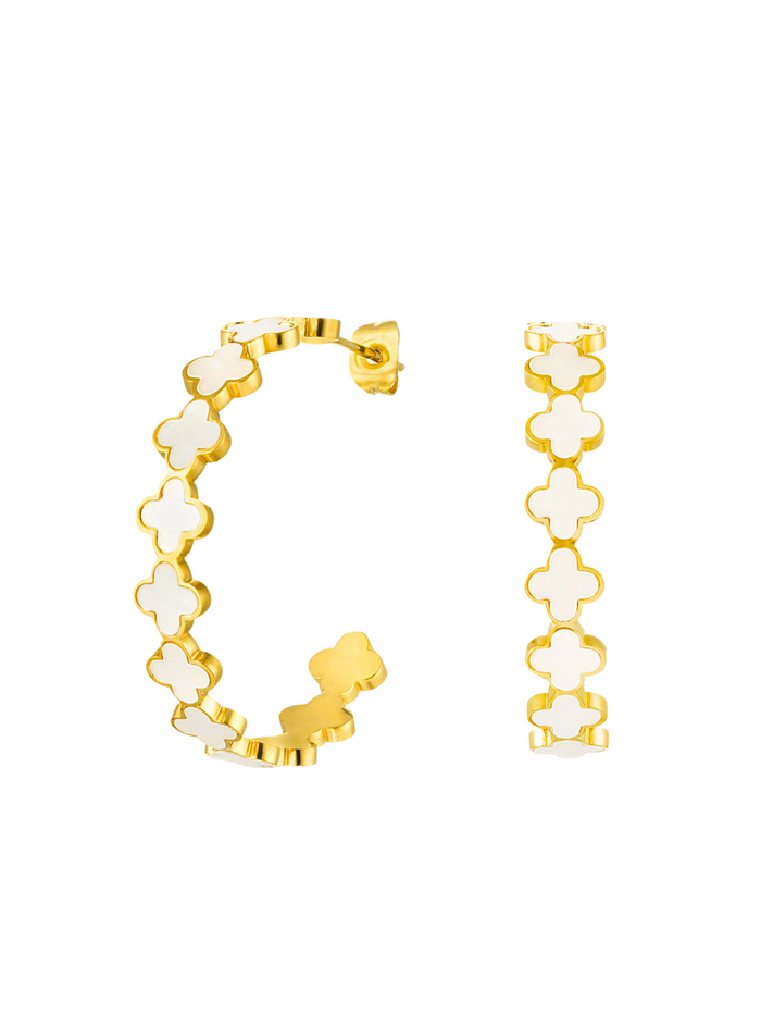 OPHELIA CLOVER HOOP EARRING EH-031