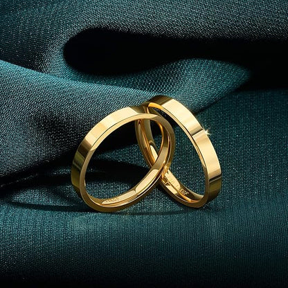 3mm 14K Gold Filled Rings for Women Girls Dainty Gold Stacking Stackable Band Thin Gold Thumb Pinky Finger Ring Non Tarnish Comfort Fit Size 5 to 10 JZ-019