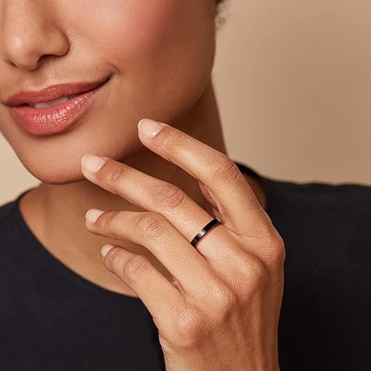 3mm 14K Gold Filled Rings for Women Girls Dainty Gold Stacking Stackable Band Thin Gold Thumb Pinky Finger Ring Non Tarnish Comfort Fit Size 5 to 10 JZ-019