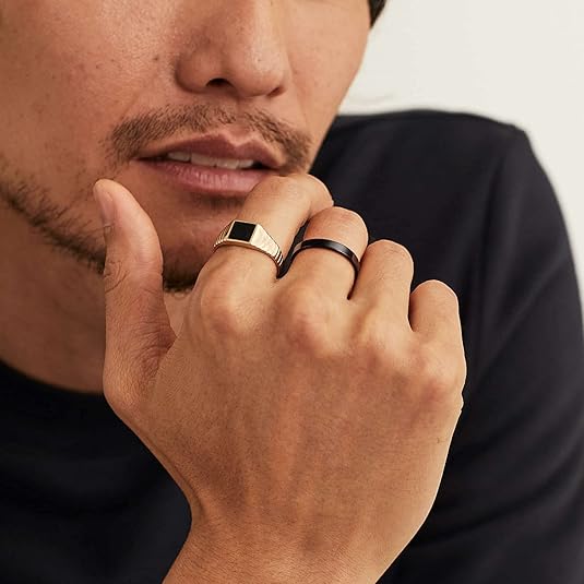 3mm 14K Gold Filled Rings for Women Girls Dainty Gold Stacking Stackable Band Thin Gold Thumb Pinky Finger Ring Non Tarnish Comfort Fit Size 5 to 10 JZ-019