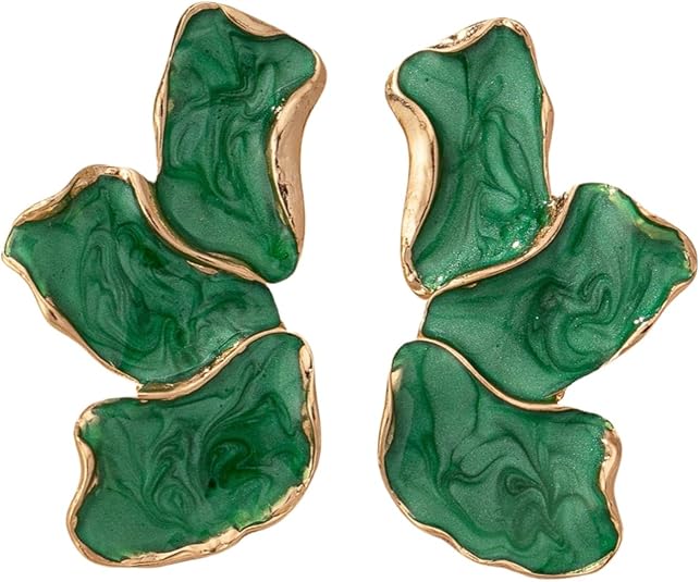 Irregular Petal Earring For Women Stainless Steel Unique Statement Dangle Earrings Trendy Jewelry Gift EH-045