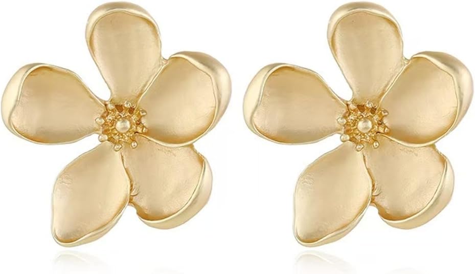 Irregular Petal Earring For Women Stainless Steel Unique Statement Flower Dangle Earrings Trendy Jewelry Gift EH-046