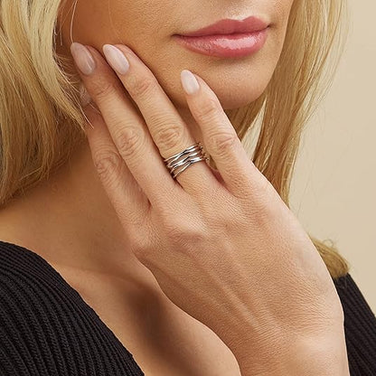 18K Gold Plated Statement Ring For Women, Trendy Statement Ring, Sizes 5-10 JZ-028